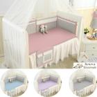 Lençol de Berço Avulso Americano em Malha com Elástico Antialérgico Menina ou Menino- 100% Algodão - 70 cm x 1,30 m x 12 cm