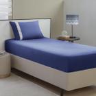 Lençol Malha Solteiro Liso C/ Elástico + 01 Porta Travesseiro