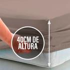 Lençol Queen 40cm avulso c/ Elástico na Volta Toda Percal Flex 400 Fios Macio