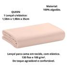 Lençol Queen C/Elastico Priori Salmão Dohler