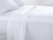 Lençol sem elástico avulso veste colchão cama box 150 fios pousada hotel 2,00 x 2,20 varias cores (branco)