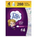 Lenços faciais Puffs Ultra Soft 4 Mega Cube Box 72 lenços