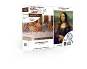 Leonardo da Vinci - Monalisa e A Última Ceia - Quebra-cabeça - Combo 1000 + 1500 peças - Game Office