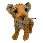 Leopardo de Pelúcia - Amarelo - 28cm - 1 unidade - Rizzo