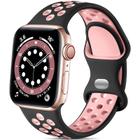 Lerobo Pulseira Esportiva Compatível com Apple Watch (Preto/Rosa)