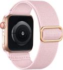 Lerobo Pulseira Trançada Compatível com Apple Watch 38mm a 49mm (Rosa Claro)