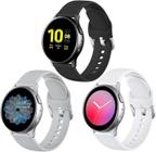 Lerobo Pulseiras de Silicone Compatíveis com Samsung Galaxy Watch (Preto, Branco, Cinza)