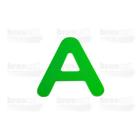 Letra Caixa "A" 9cm de altura e largura proporcional - Verde - Arial Rounded - Brascril