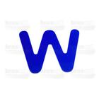 Letra Caixa "W" 9cm de altura - Azul - Arial Rounded - Brascril