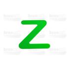 Letra Caixa "Z" 9cm de altura - Verde - Arial Rounded - Brascril