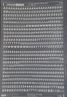 Letraset Branca 25 X 38cm Letras Adesivas 7.8mm Altura