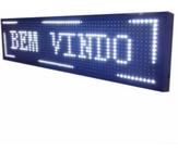 Letreiro digital de LED BRANCO com painel de 70x20cm BIVOLT