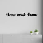 Letreiro Home Sweet Home Preto 10x80x0,3 em MDF