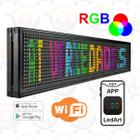 Letreiro Led Rgb 70x20 Painel Led Wifi App Cores Editáveis