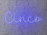 Letreiro Neon Led Cinco 60x20cm