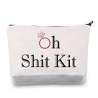 LEVLO Funny Bachelorette Kit Bags Bridal Shower Gift Oh Shit Kit Makeup Bag Wedding Party Cosmetic Bag Bridesmaid Makeup Pouch (Oh Shit Kit)