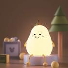 Light Night Light HAPPYBAG Cute Silicone Pear para crianças com USB