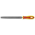 Lima Mecânica Meia-Cana Bastarda 8''/200mm com Cabo Amarelo e Vermelho - Starrett