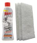 Limpa Inox Reax Nobel Cremoso 400g + 03 Und Fibra Branca