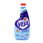 Limpa Vidros Veja Vidrex Com Álcool Secagem Rápida Sem Resíduos Sem Borrifador 500ml Refil Veja