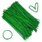 Limpadores de cachimbo Carykon Glitter Tinsel - 30cm, 200 Unidades Verdes