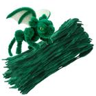 Limpadores de cachimbo Zulary Bump Chenille Stems 100 unidades verdes