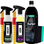 Limpeza Roda Pneu Pretinho Darker 1,5L Limpador Plasticos Borrachas Delet 500ml Spray Descontaminante Ferroso Removedor Ferrugem Izer 500ml Vonixx