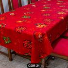 Lindíssima Toalha de Mesa Natalina 12 Lugares 3,50m x 1,40m Oxford Estampado