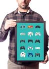 Lindo Quadro A3 Controles De Video Games