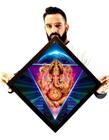 Lindo Quadro Prisma Sagrada Geometria Ganesha Prosperidade