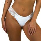 Lingerie Calcinha Angel Micro Fio Branco Moda Intima Romance