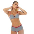 Lingerie de Algodão com Calcinha Caleçon Conjunto Espanha