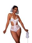 Lingerie Noiva Rebeca Body Renda Conjunto Sex