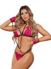 Lingerie Sexy Conjunto Renda-se Sensual Luxo + Braceletes