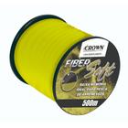 Linha de Pesca Crown Fiber Soft Monofilamento Amarelo 0,40mm 32Lbs 500M