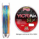 Linha de Pesca Multifilamento 8 fios 300m Colorida 0.20mm 24lb