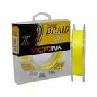 Linha de Pesca Multifilamento Victoria 9 fios 150m Amarela 0.48mm 80Lbs