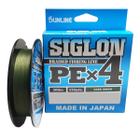 Linha De Pesca SunLine Siglon X4 PE1.5 0,209mm 25lb-11,0kg Carretel C/300m Cor Dark Green