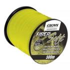 Linha Fiber Soft Monofilamento Crown Amarela 0,40 32ib 500m