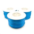 Linha Fio Cetim Azul 2mm Cordão Rabo de Rato 3 Rolos 45m 330g