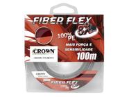Linha Multifilamento Crown Fiber Flex 8x Cinza 0,28mm 50Lbs- 100 Metros