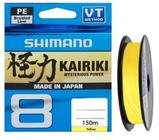 Linha multifilamento shimano kairiki 8 pe 10lb 0,130mm x 150m amarelo
