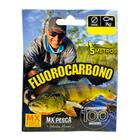 Linha Pesca MX Force Fluorocarbono Cartela 5m Transparente 0.55mm 19,60kg