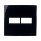 Linha Sleek Ebony Placa 4x4 P/ 2 Módulos Horizontais