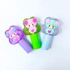 Lip gloss glitter formato borboleta infantil com bonequinha