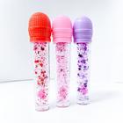 Lip gloss microfone com glitter  brilho labial maquiagem infantil básica