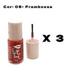 Lip Tint Frutas: Uva, Tutti-Frutti, Morango, Cereja, Framboesa e Melancia Fenzza