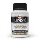 Lipix 6 cafeína com óleo de cártamo e semente de uva 60 capsulas 1000mg Vitafor