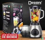 Liquidificador Clássico Jarra Vidro 1,5l 850w Dessini Inox