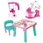 Liquidificador Infantil Brinquedo + Batedeira Mesa Didática